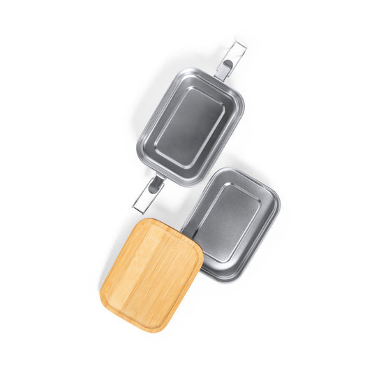 Fiambrera de Acero Inox Reciclado y Bambú – 940 ml