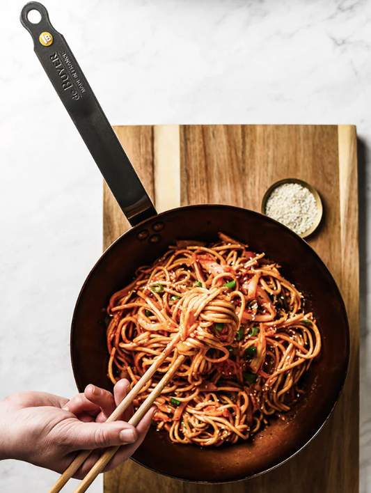 Wok Bombé Mineral B con Mango Largo